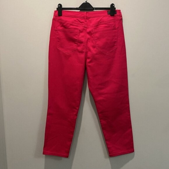 Nicole Miller Raspberry Pink Soho Skinny High Rise Ankle Jeans Size Size 12 - Picture 7 of 13